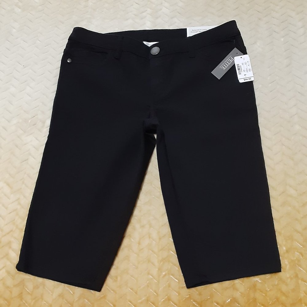 👀 👀 👀 Women's Christopher & Banks Black Skimmer Pants Sz 8P NWT $44.95.